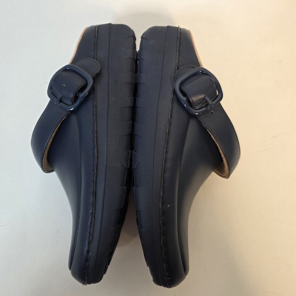 FitFlop Gogh Pro Superlight Blue Leather Mule Clog Womens 9 Comfort Slingback - Picture 15 of 16